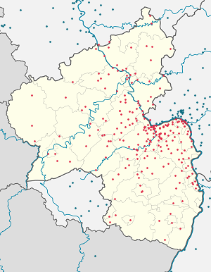 Mapa Powiat Mainz-Bingen ze znacznikami dla każdego kibica