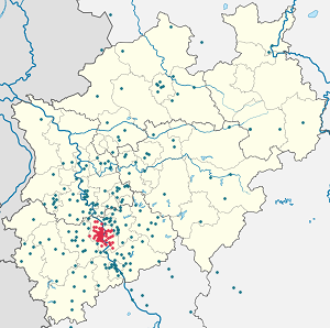 Karte von Köln mit Markierungen für die einzelnen Unterstützenden