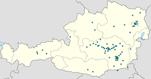 Kart over Steiermark med markører for hver supporter