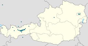 Karte von Innsbruck mit Markierungen für die einzelnen Unterstützenden