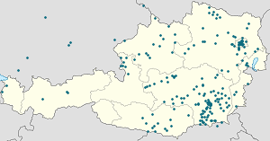 Steiermark kartta tunnisteilla jokaiselle kannattajalle