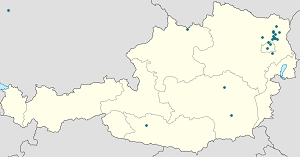 Karte von Bezirk Mistelbach mit Markierungen für die einzelnen Unterstützenden