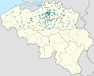 Kaart van Vlaams Gewest met markeringen voor elke ondertekenaar