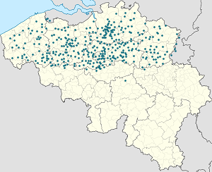 Belgija žemėlapis su individualių rėmėjų žymėjimais
