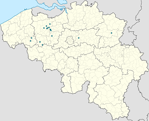 Latvijas karte Mariakerke ar atzīmēm katram atbalstītājam 