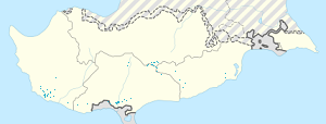 Mapa de Chipre com marcações de cada apoiante