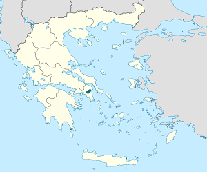 Mapa mesta Δήμος Αμαρουσίου so značkami pre jednotlivých podporovateľov