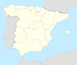 Kort over Spanien med tags til hver supporter 