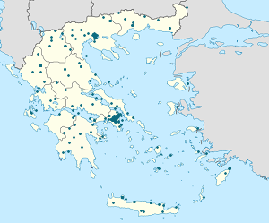 Karta mjesta Grčka s oznakama za svakog pristalicu