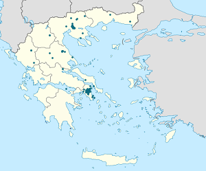 Zemljevid Grčija z oznakami za vsakega navijača