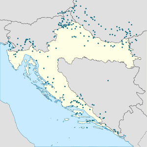 A(z) Horvátország térképe címkékkel minden támogató számára