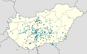 Map of Hungary with markings for the individual supporters