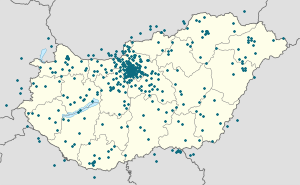 Map of Budapest with markings for the individual supporters