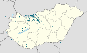 Map of Esztergom District with markings for the individual supporters