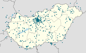 A(z) Magyarország térképe címkékkel minden támogató számára