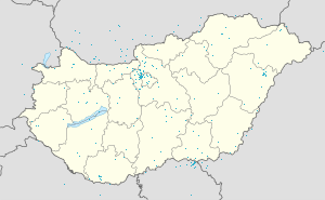 Mapa mesta Maďarsko so značkami pre jednotlivých podporovateľov