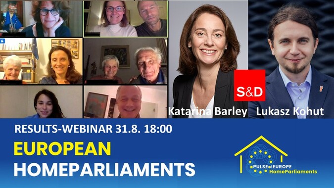 Image of the news with the title: Katarina Barley & Co. wollen mit Dir in moderierten Zoom-Calls über die Ergebnisse der HausParlament