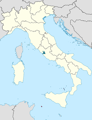 Mapa města Lazio se značkami pro každého podporovatele 