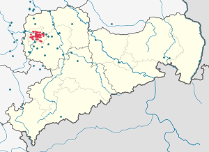 Karte von Leipzig mit Markierungen für die einzelnen Unterstützenden