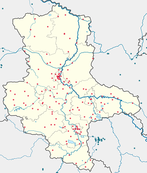Karte von Sachsen-Anhalt mit Markierungen für die einzelnen Unterstützenden