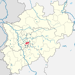 Karte von Wuppertal mit Markierungen für die einzelnen Unterstützenden