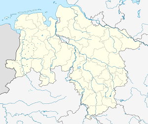 Karte von Landkreis Emsland mit Markierungen für die einzelnen Unterstützenden