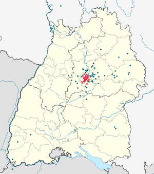 Mapa Stuttgart ze znacznikami dla każdego kibica