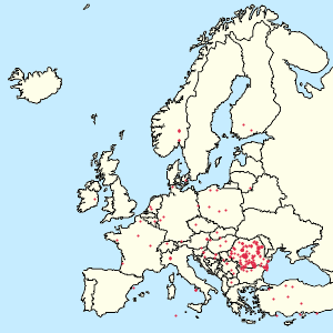 Map of European Union with markings for the individual supporters