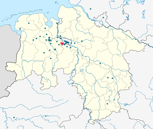 Karte von Delmenhorst mit Markierungen für die einzelnen Unterstützenden