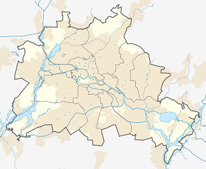Berlin-Mitte kartta tunnisteilla jokaiselle kannattajalle