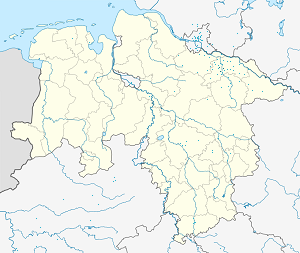 Mapa mesta Lüneburg so značkami pre jednotlivých podporovateľov