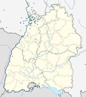 A(z) Schwetzingen térképe címkékkel minden támogató számára