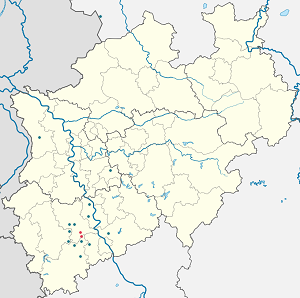 Mapa de Erftstadt com marcações de cada apoiante