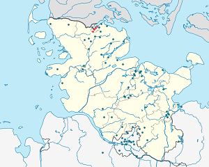Karte von Flensburg mit Markierungen für die einzelnen Unterstützenden