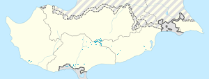 Harta lui Cipru cu marcatori pentru fiecare suporter