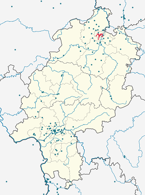 Karta över Kassel med taggar för varje stödjare