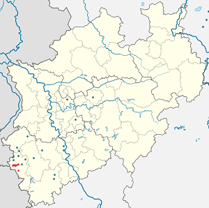 Karte von Aachen mit Markierungen für die einzelnen Unterstützenden