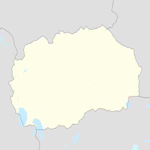 Map of North Macedonia with markings for the individual supporters