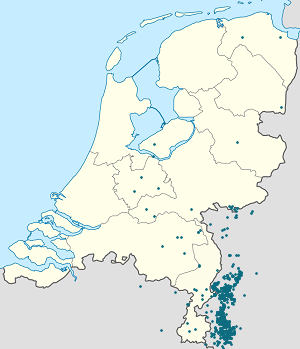 Harta lui Limburg cu marcatori pentru fiecare suporter