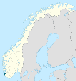 Kart over Stavanger med markører for hver supporter