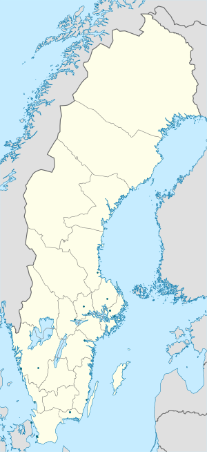 Mapa mesta Švédsko so značkami pre jednotlivých podporovateľov