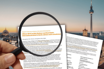 Bild zum Blog-Post 34 Organisationen fordern: #Informationsfreiheit in Berlin nicht abschaffen!